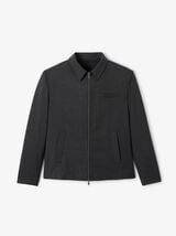 Veste zipp&eacute;e col chemise ray&eacute;e