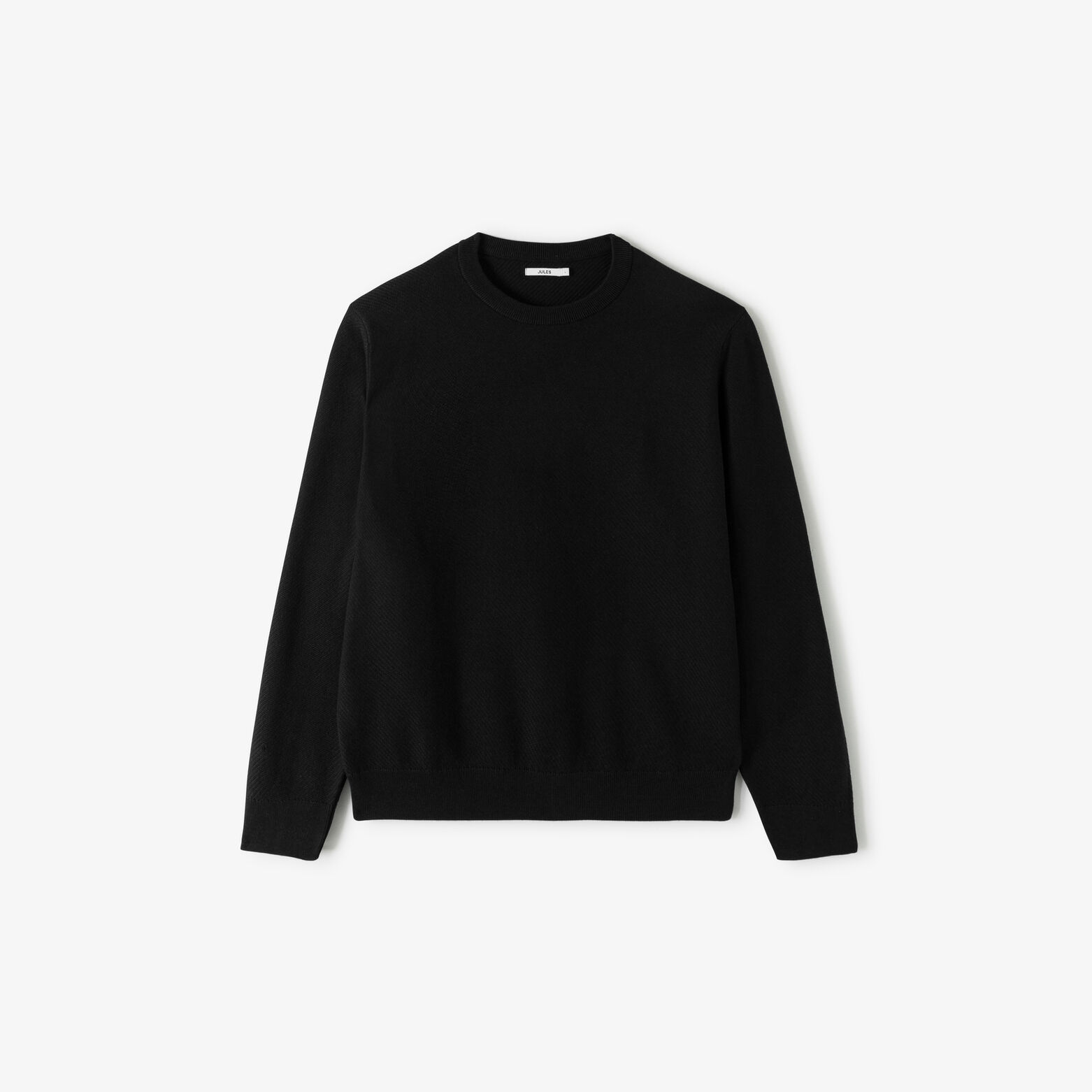 Pull col rond jeux de points fantaisie