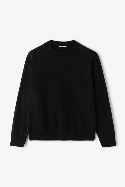 Pull col rond jeux de points fantaisie