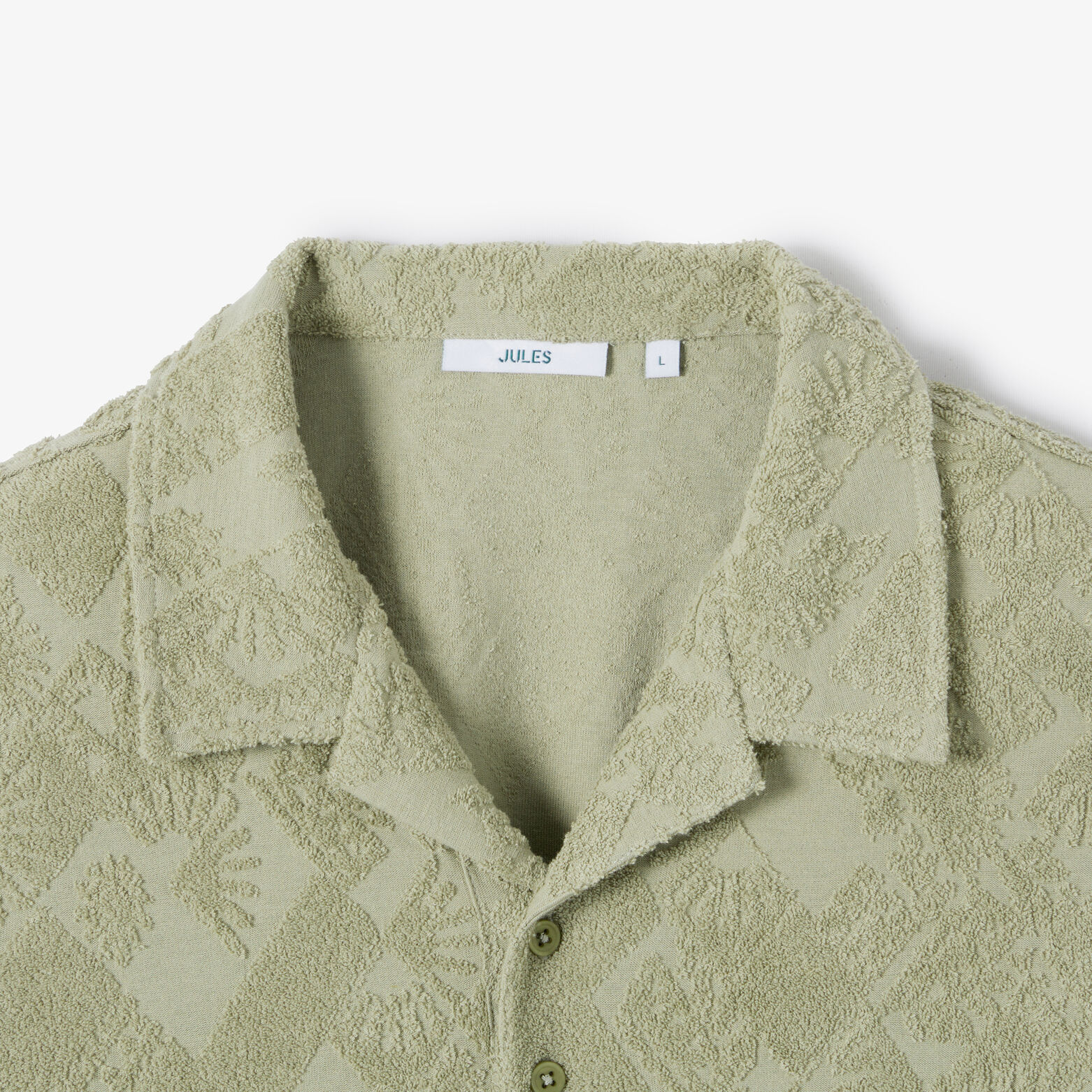 Polo manches courtes col requin &eacute;ponge jacquard