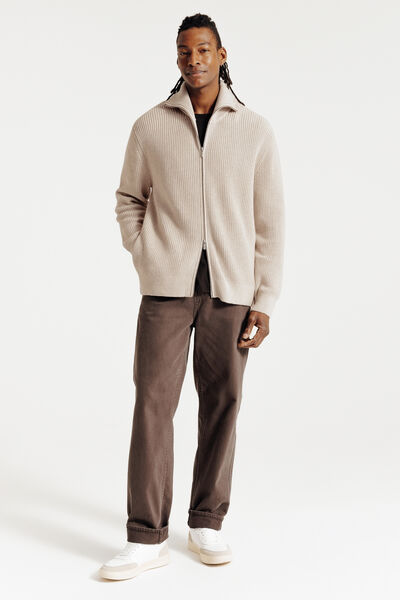 Gilet zippé col camionneur