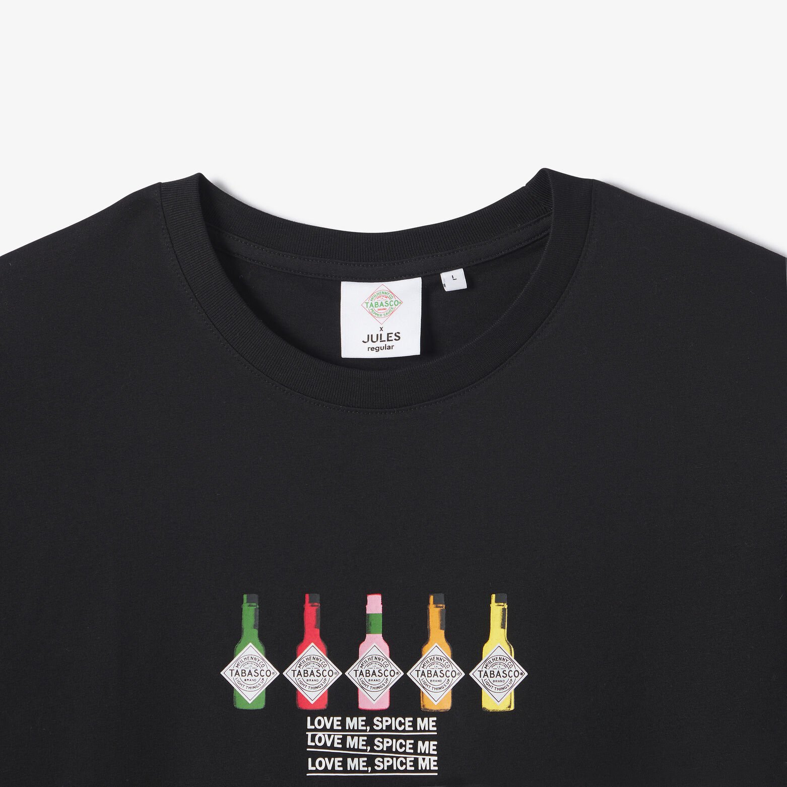 T-shirt met borstprint Tabasco-licentie