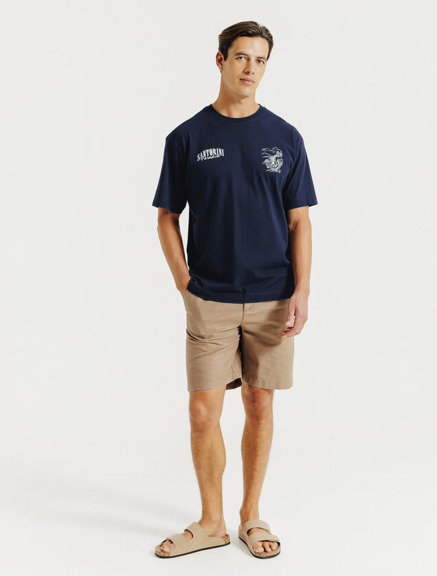 Tee shirt imprimé devant dos paysage