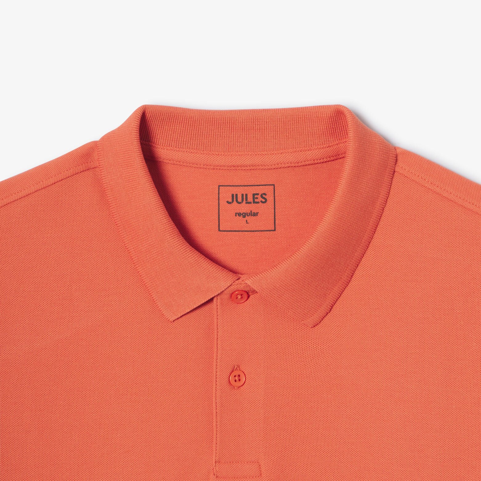 Effen polo in piqu&eacute;katoen met korte mouwen