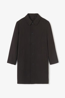 Manteau long col chemise