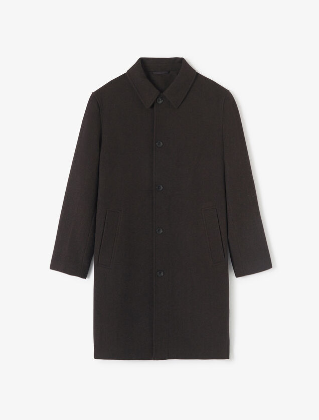 Manteau long col chemise