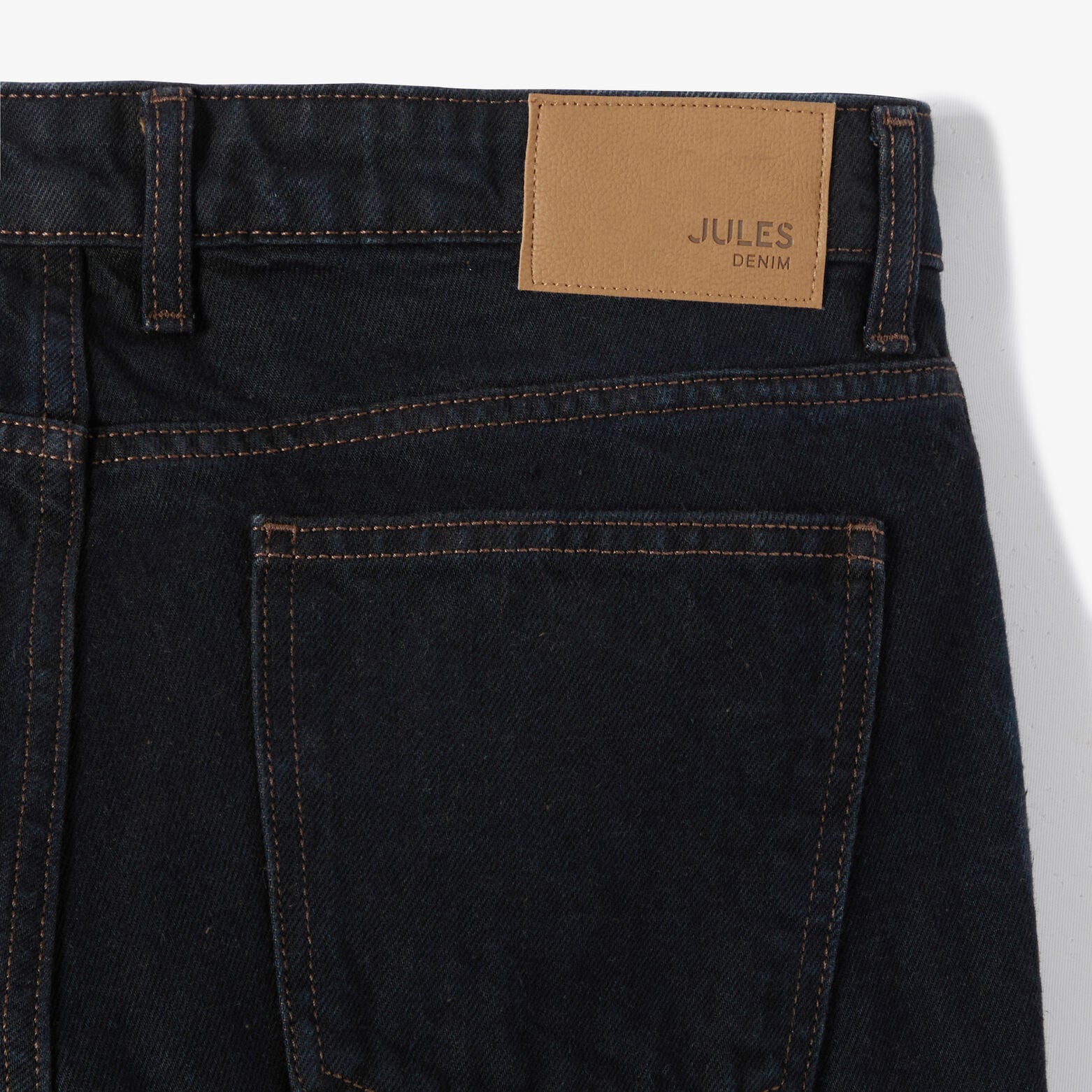 Jean straight revers color&eacute; 100% coton
