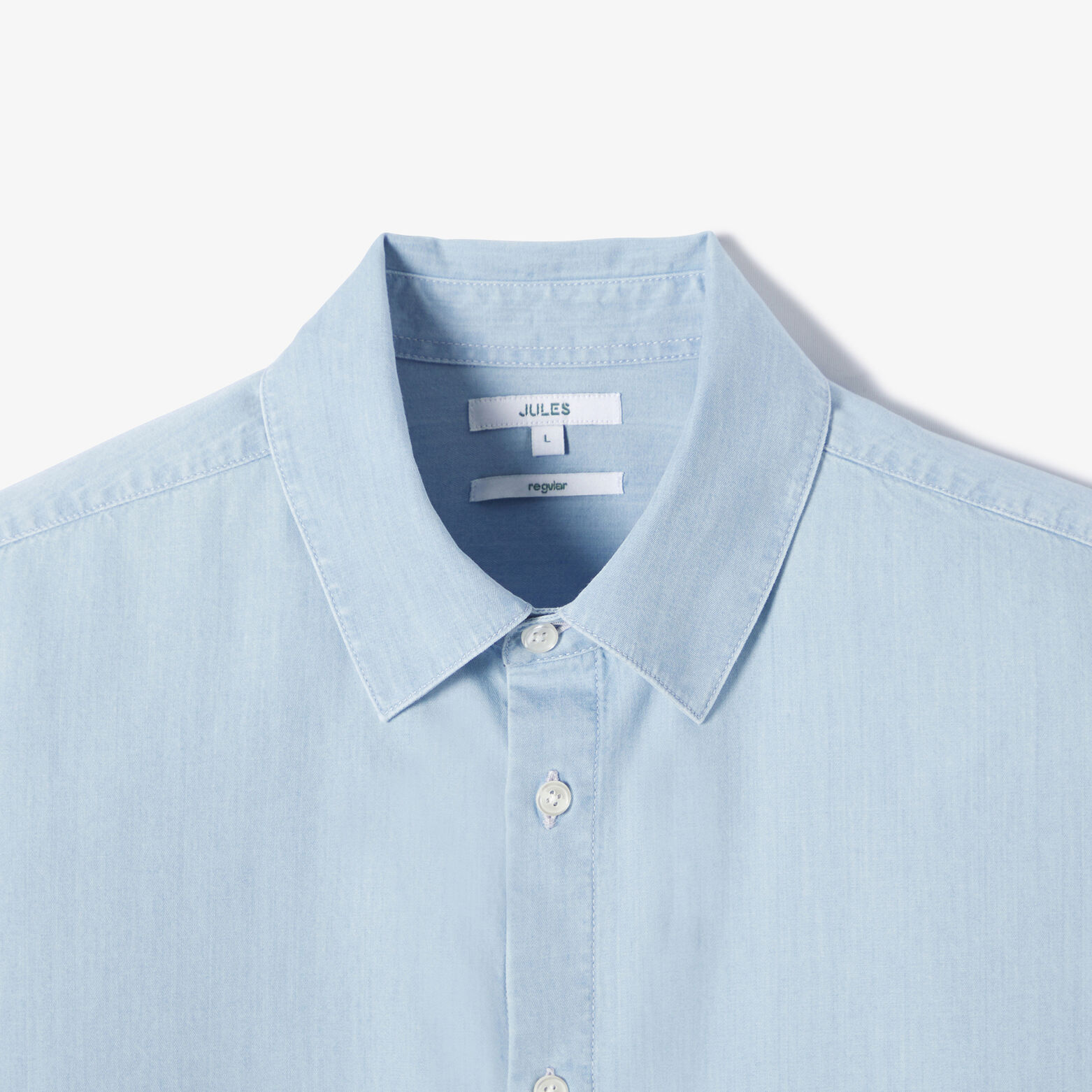 Chemise en coton regular unie