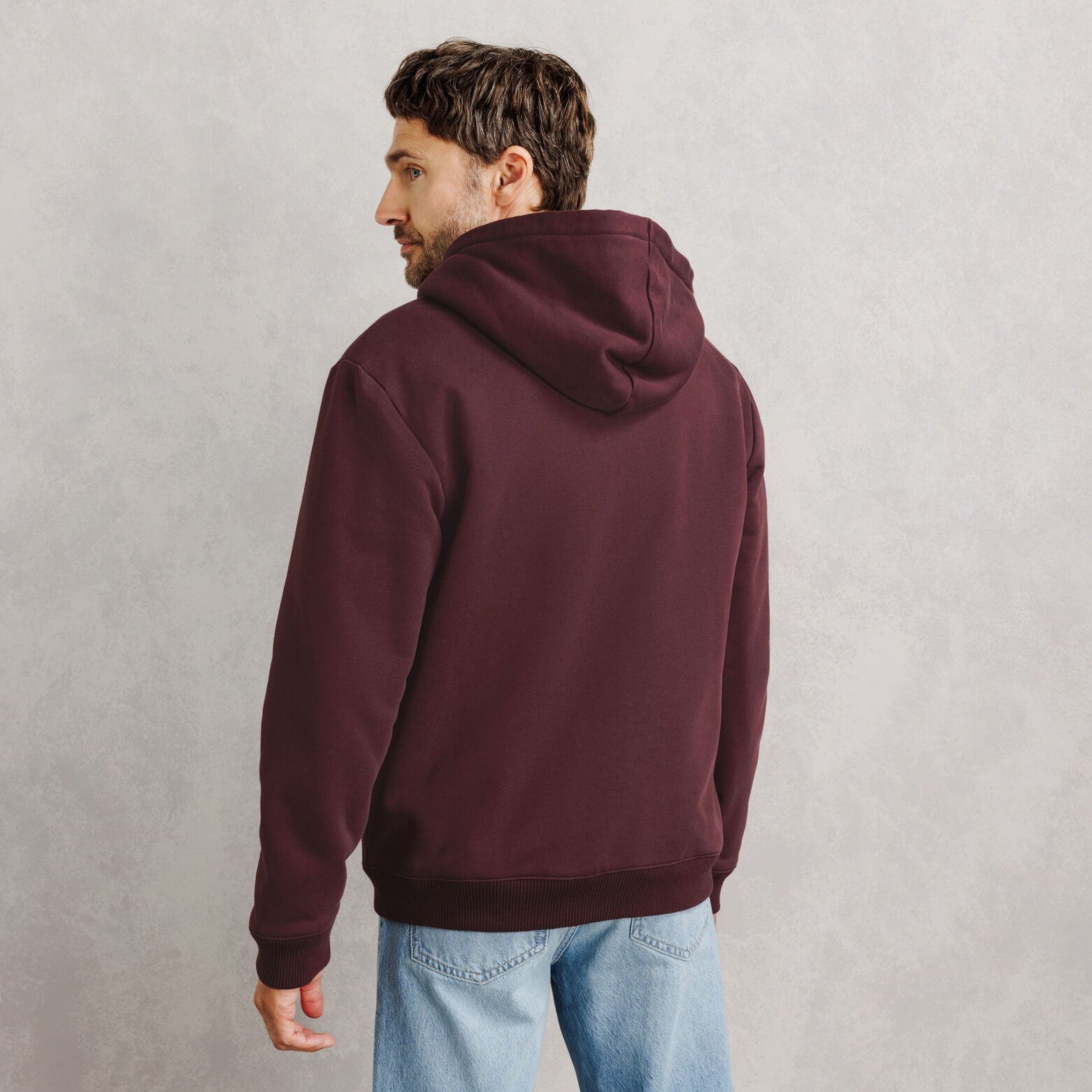 Sweat &agrave; capuche zipp&eacute; doubl&eacute; sherpa