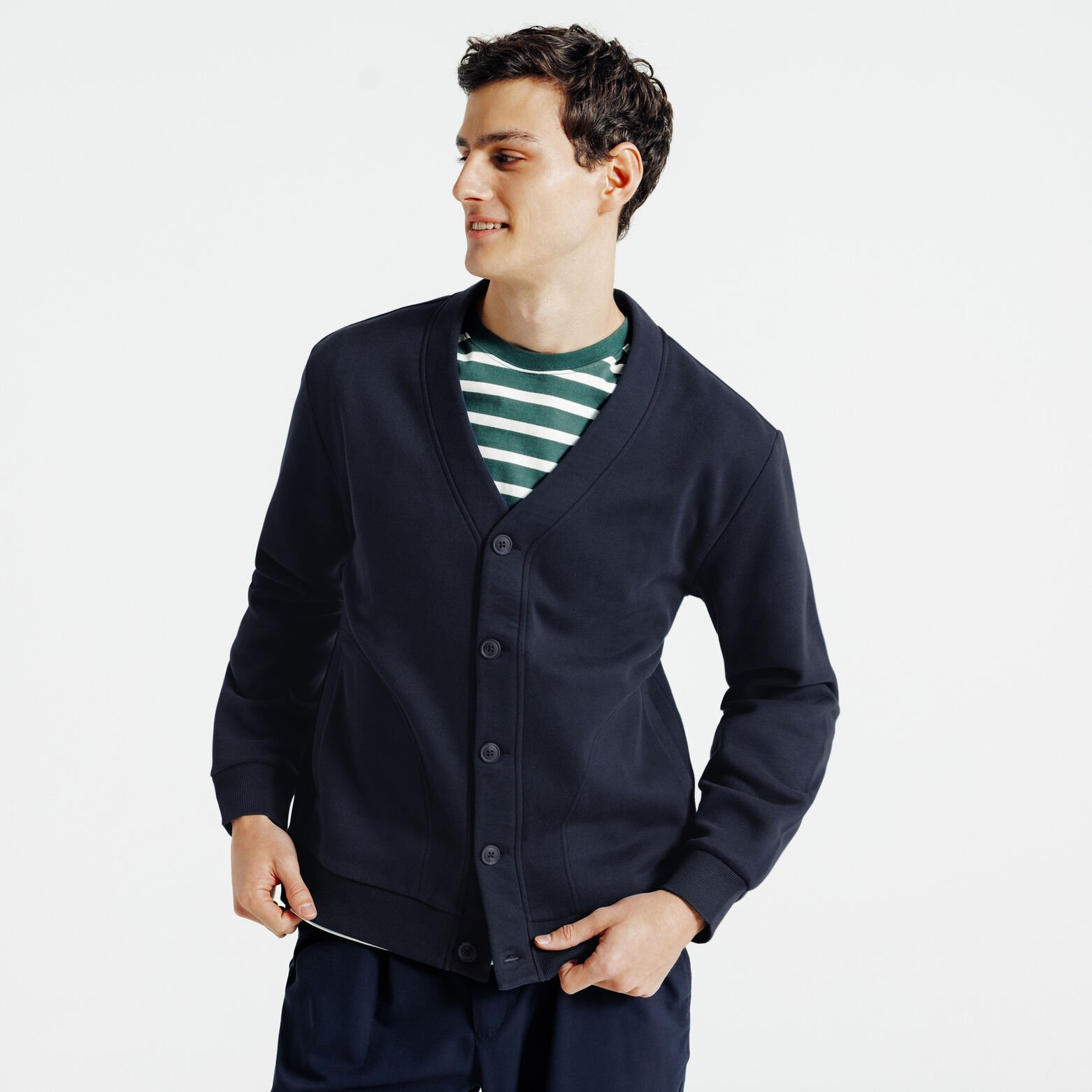 Sweatvest met knopen