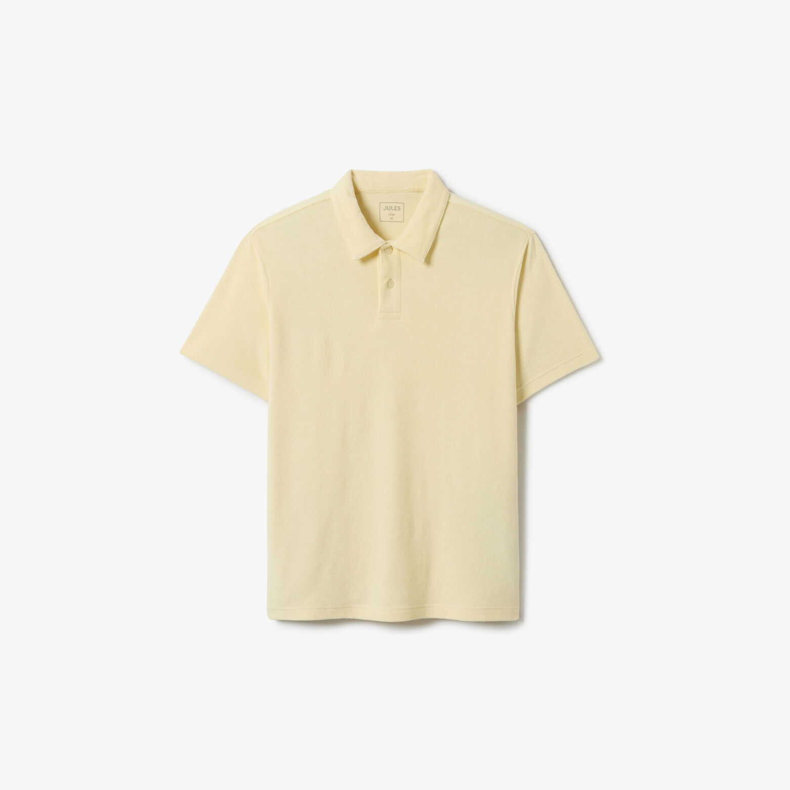 Polo manches courtes uni mati&egrave;re &eacute;ponge