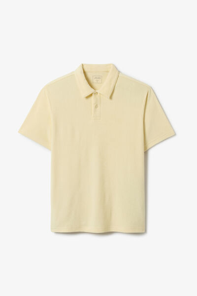 Polo manches courtes uni mati&egrave;re &eacute;ponge