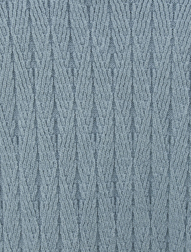 Pull col rond torsade