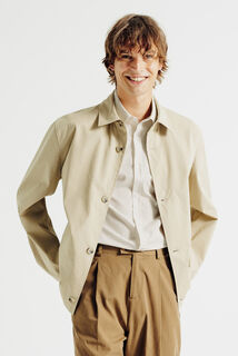 Chemisette en coton imprimé géométrique slim