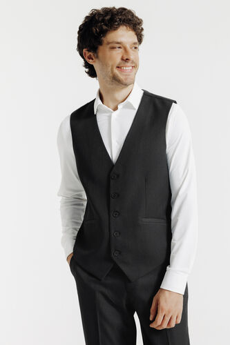 Effen slim kostuumgilet