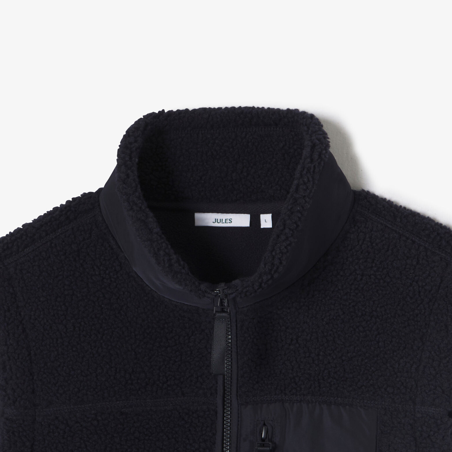 Veste sans manche en sherpa contrastée