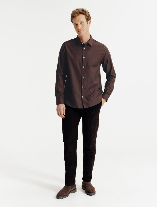 Chemise sans repassage en coton regular