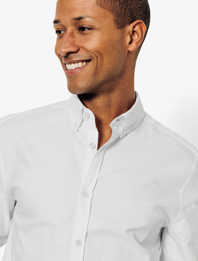 Chemise oxford en coton unie