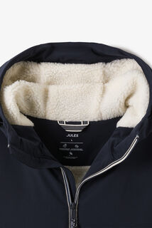 Parka longue &agrave; capuche doubl&eacute;e en sherpa