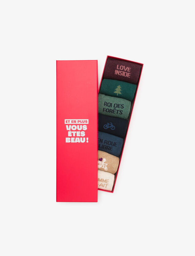 Coffret 7 paires de chaussettes fantaisies