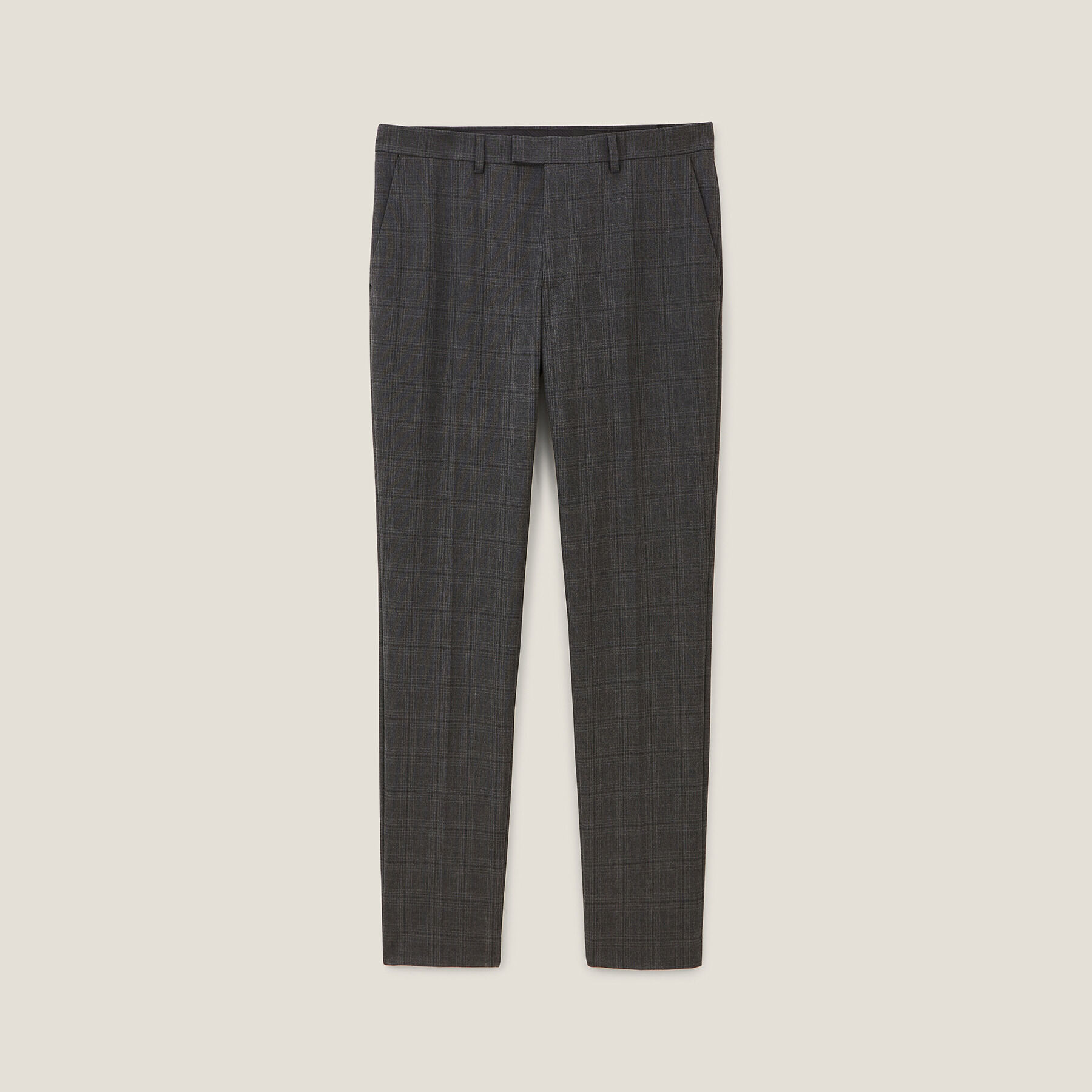 Pantalon de costume slim a carreaux