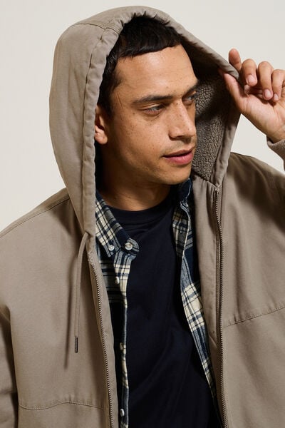 Blouson à capuche en coton