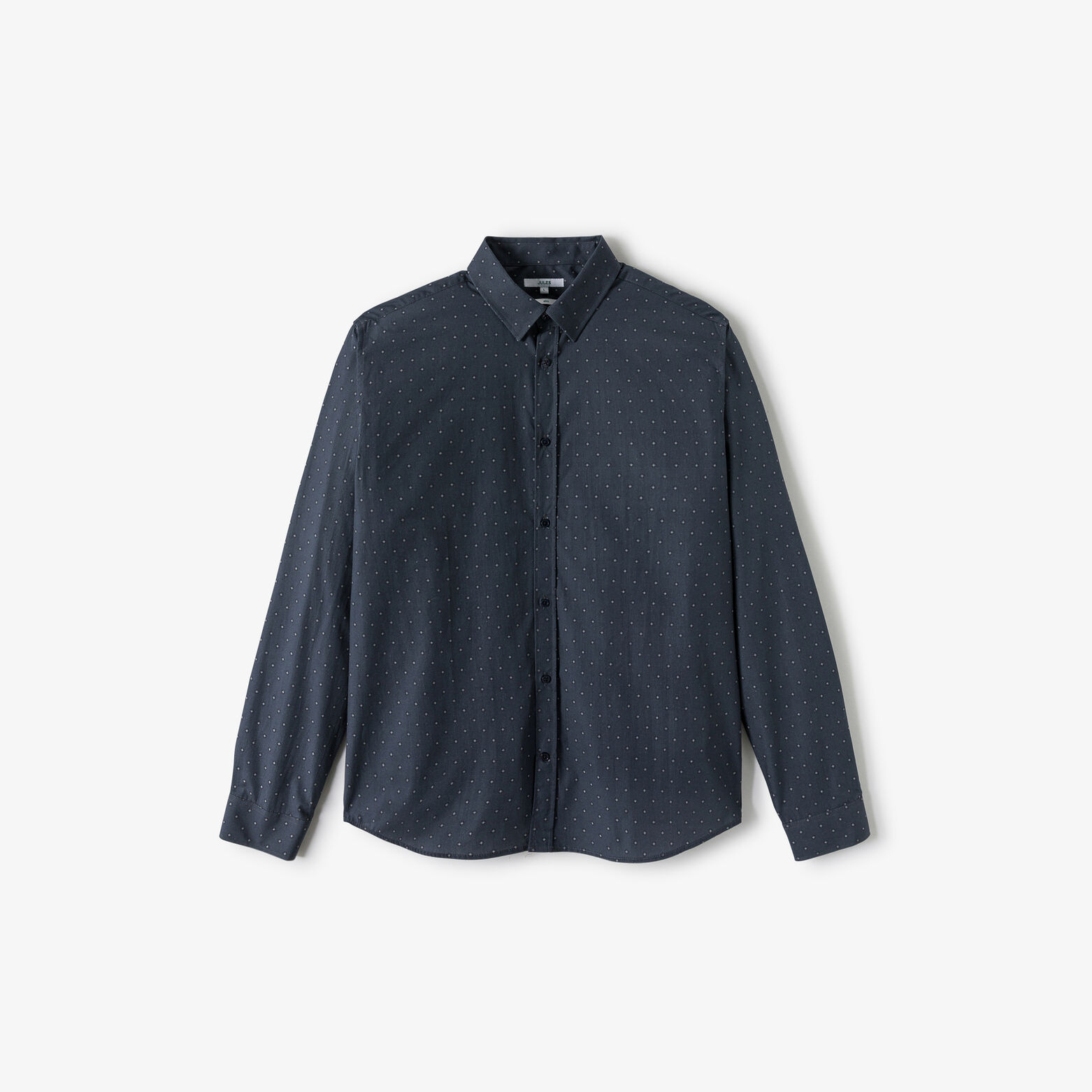 Chemise en coton imprimé géométrique slim