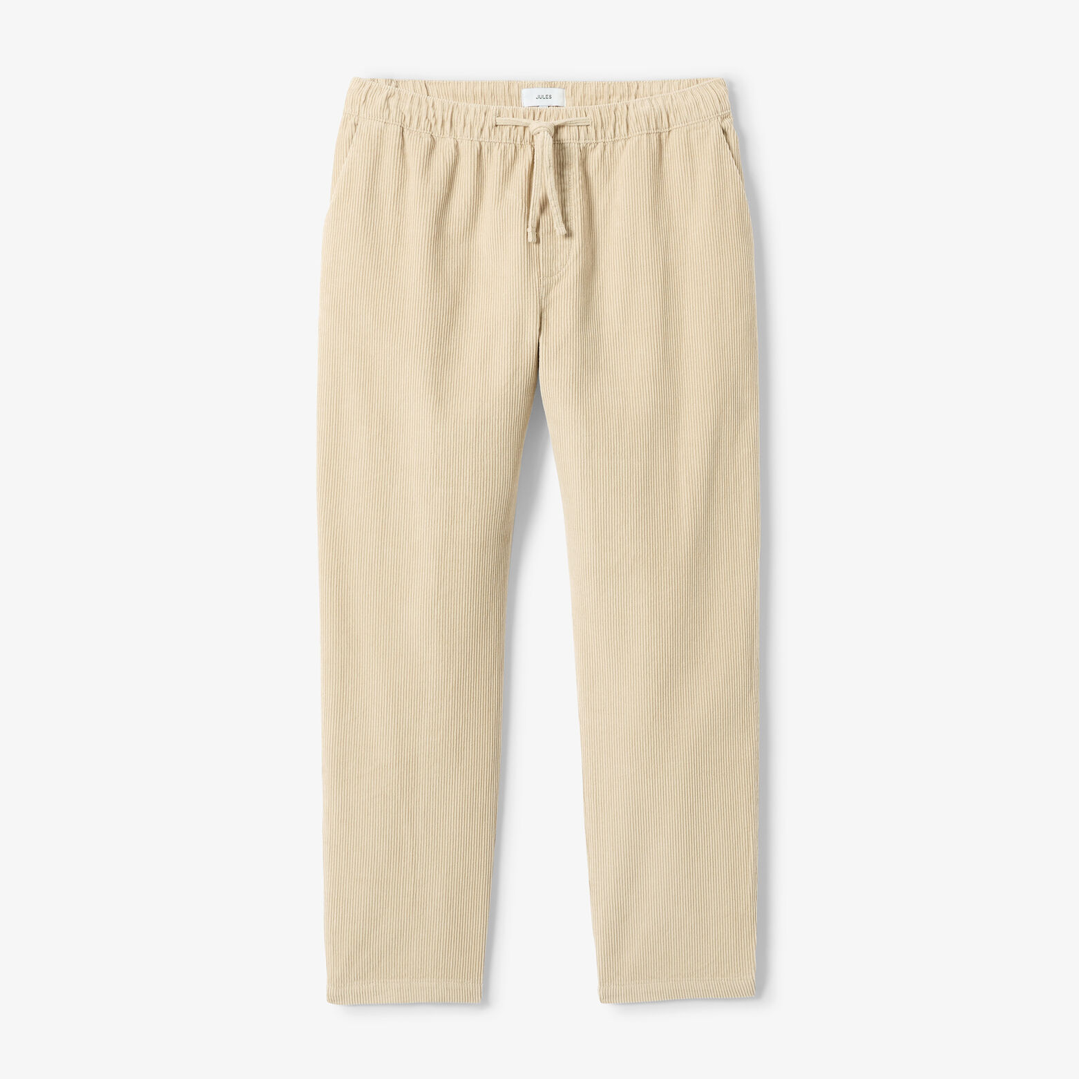 Pantalon tapered taille &eacute;lastiqu&eacute;e en velours