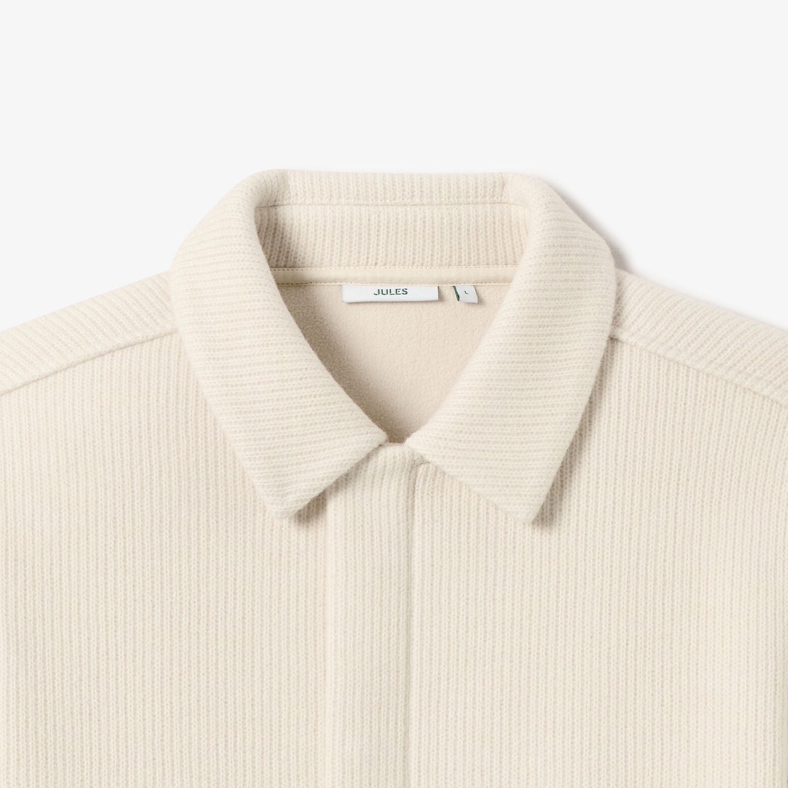 Veste col chemise zipp&eacute;e en molleton