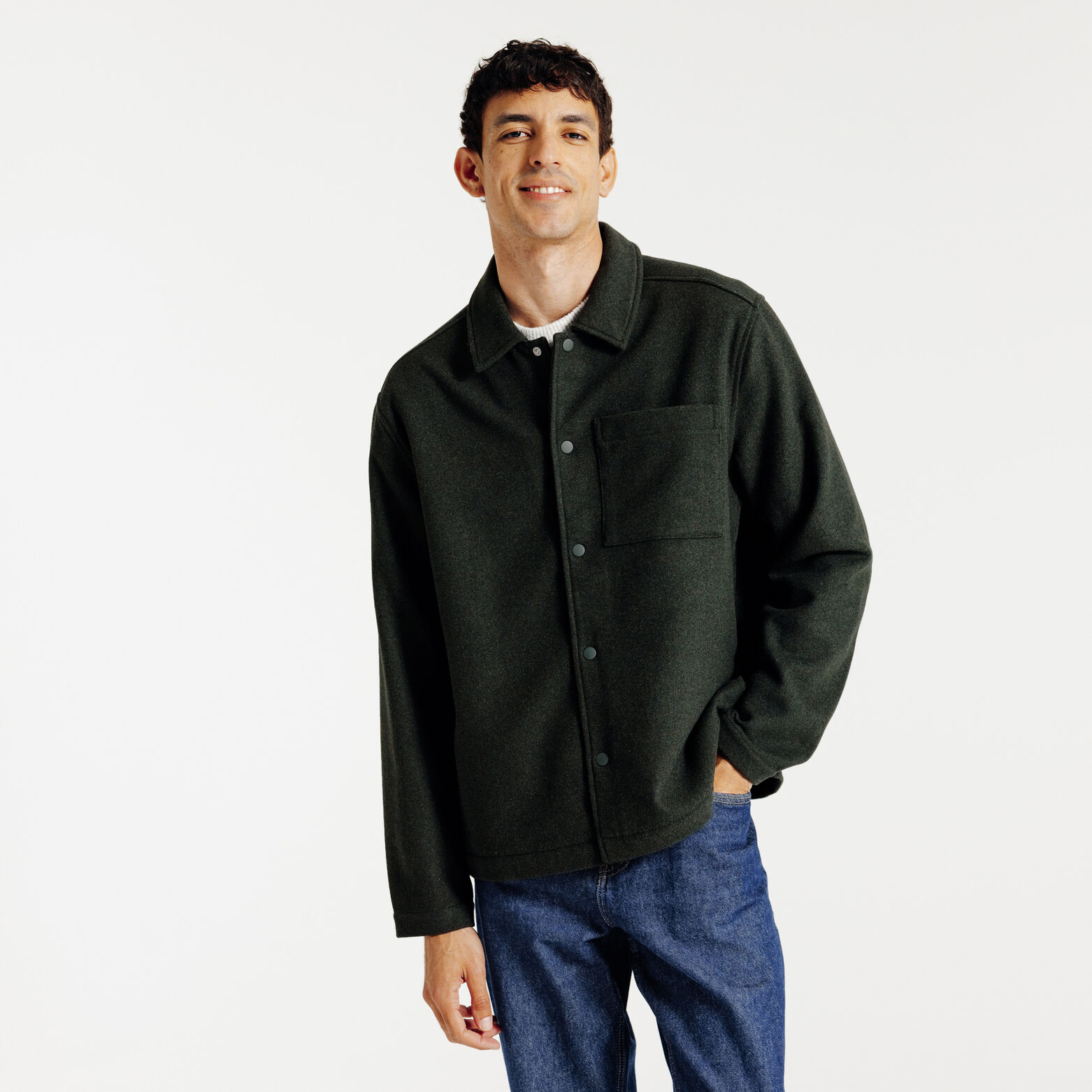 Overhemd met zak in katoen