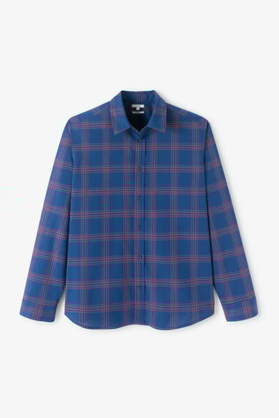 Regular fit geruite hemd in katoen