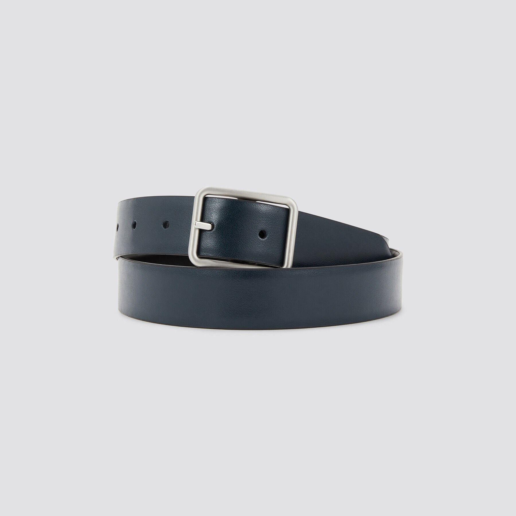 Ceinture r versible boucle Noir Jules