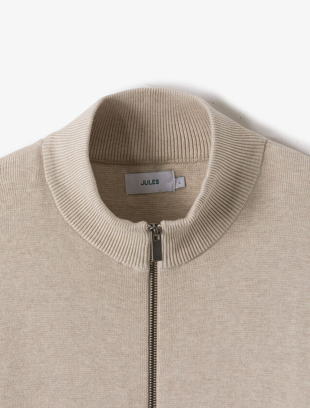 Gilet zipp&eacute; col montant