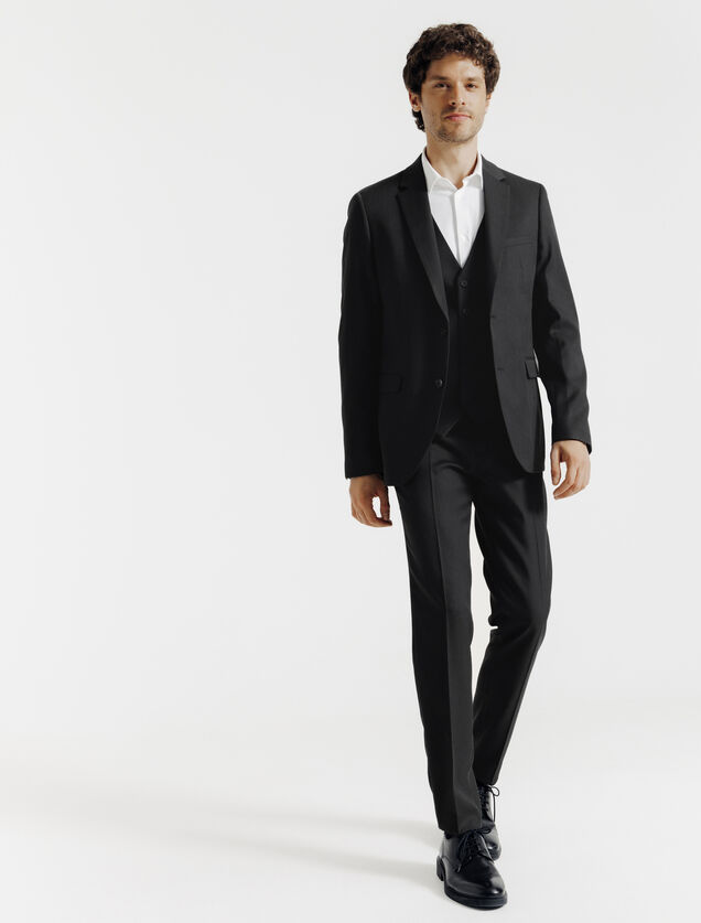 Effen slim kostuumgilet