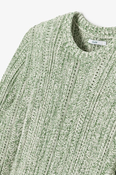 Pull col rond moulin&eacute; ajour&eacute;