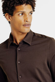 Chemise en maille coton slim