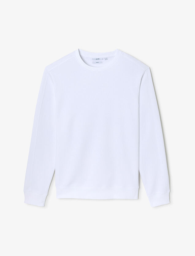 Sweat col rond texturé