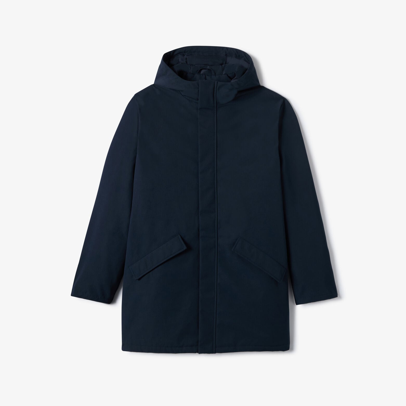 Parka courte &agrave; capuche mati&egrave;re d&eacute;perlante