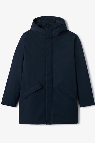 Parka courte &agrave; capuche mati&egrave;re d&eacute;perlante