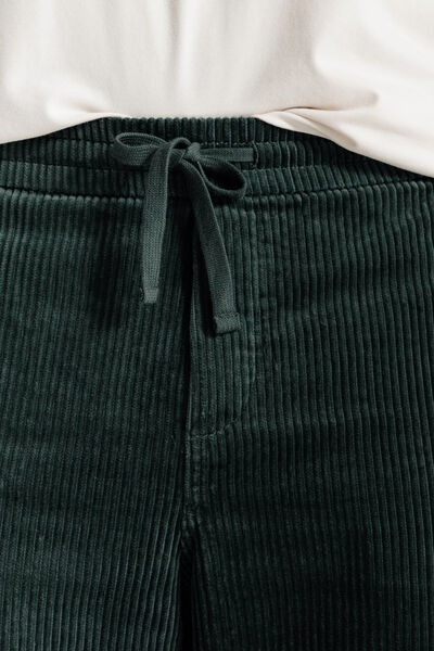 Fluwelen broek met elastische tailleband