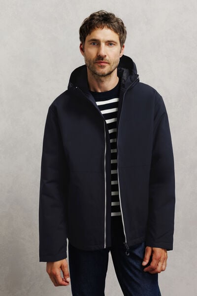 Blouson &agrave; capuche zipp&eacute;