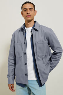 Surchemise en coton col chemise