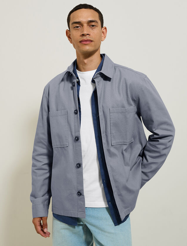 Surchemise en coton col chemise