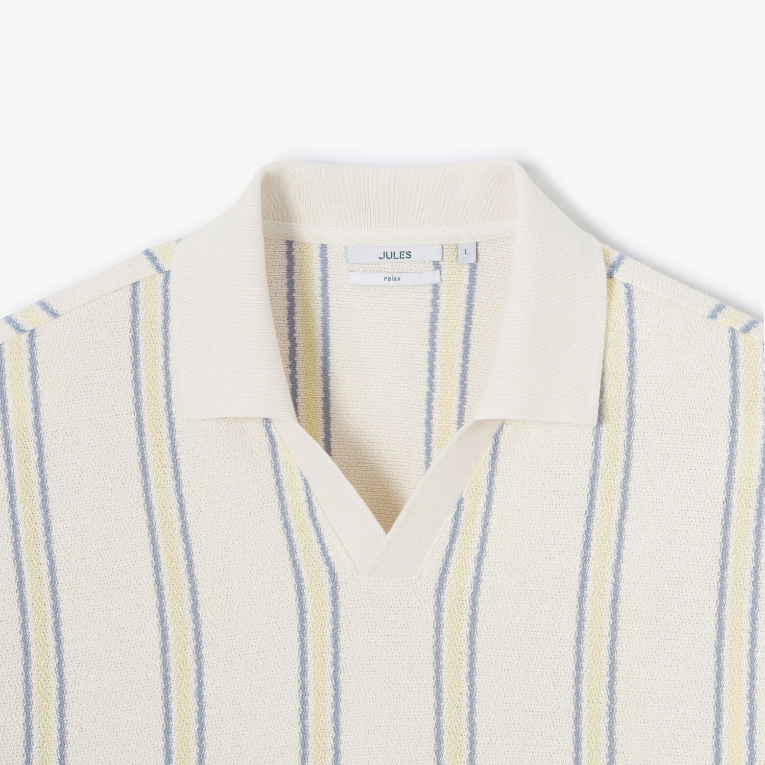 Polo manches courtes ray&eacute; col resort