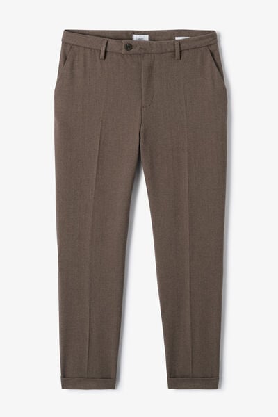Pantalon chino tapered flanelle fantaisie