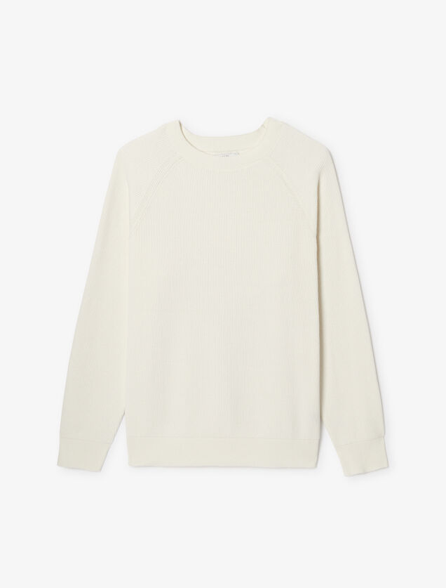 Pull col rond en cote