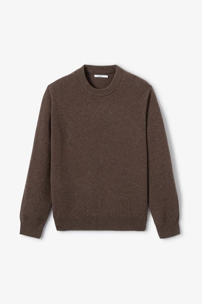 Pull col rond en laine d'agneau majoritaire