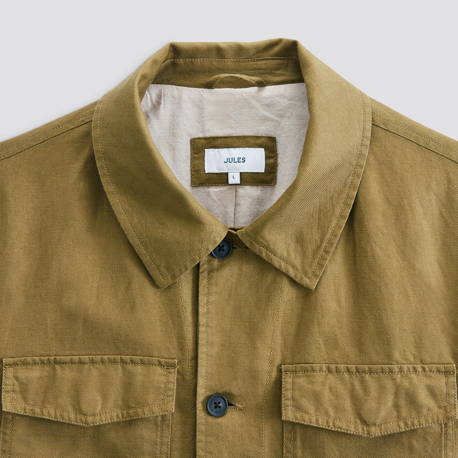 Veste saharienne en coton lin