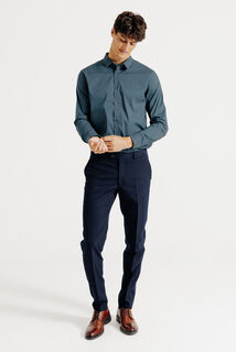 Chemise regular unie coton