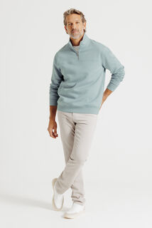 Sweat col montant zipp&eacute; uni